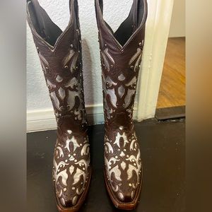 Leather cowboy boots